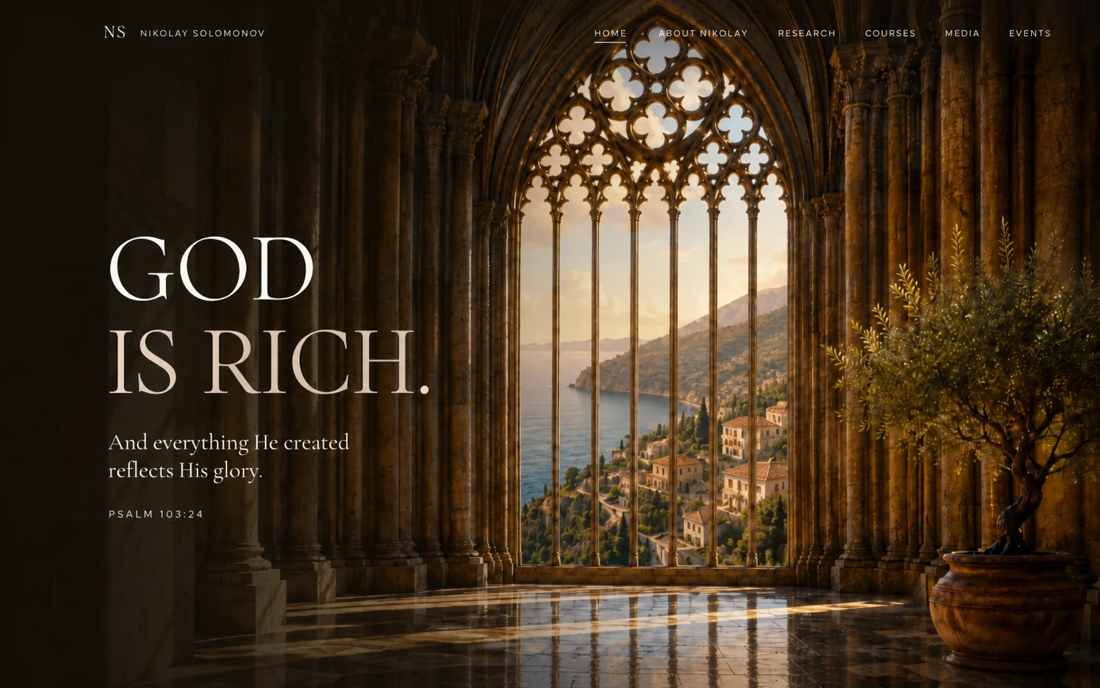 The first screen of solomonov.online in English